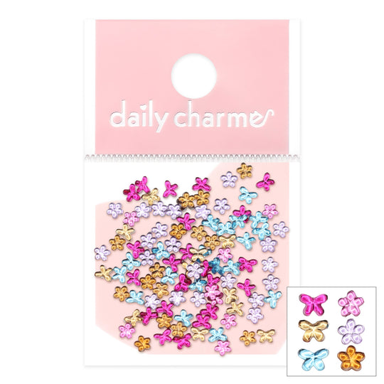 Daily Charme - Wildflower Flutter Colorful Resin Rhinestones Mix