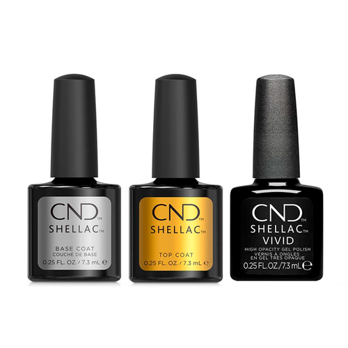 CND - Shellac Combo - Base, Top & Black Tuxedo