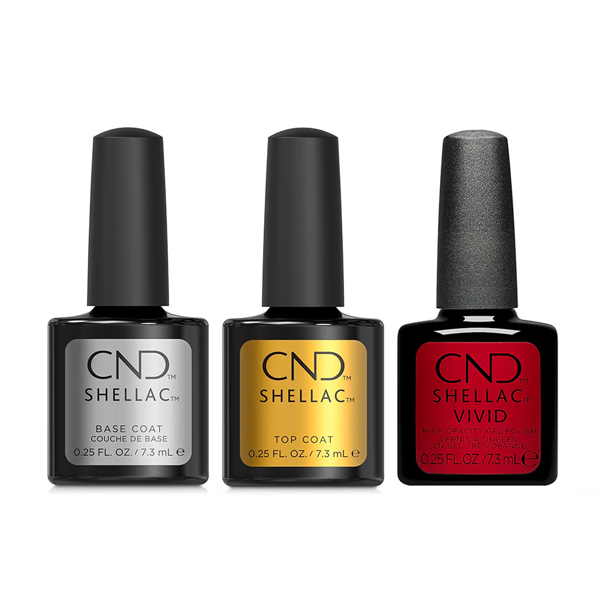 CND - Shellac Combo - Base, Top & Red Carpet