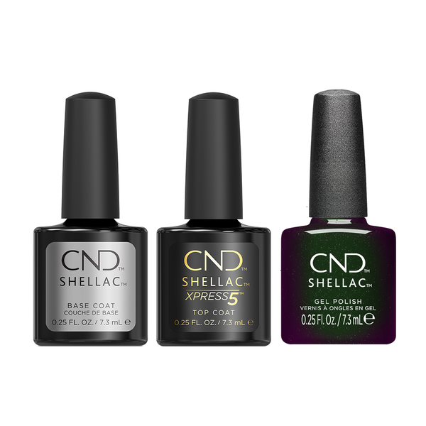 CND - Shellac Xpress5 Combo - Base, Top & Forevergreen (0.25 oz)