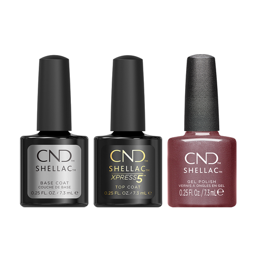 CND - Shellac Xpress5 Combo - Base, Top & Frostbite (0.25 oz)