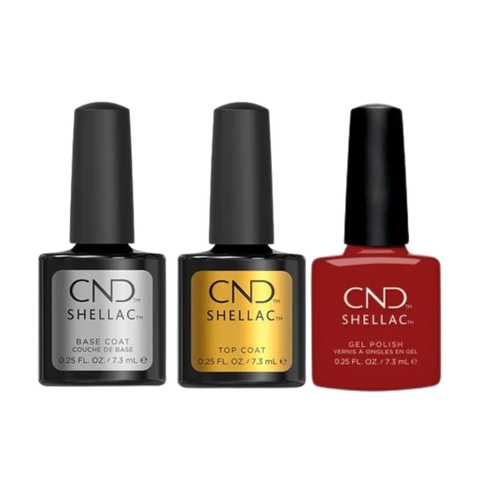 CND - Shellac Combo - Base, Top & Bordeaux Babe