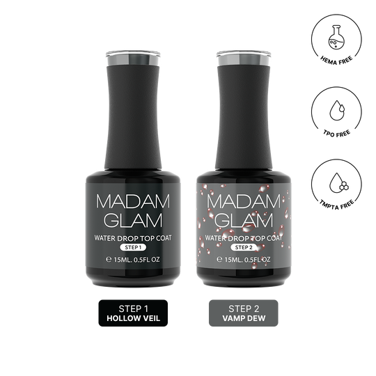 Madam Glam - Gel Polish - 3D Water Drop Red Set