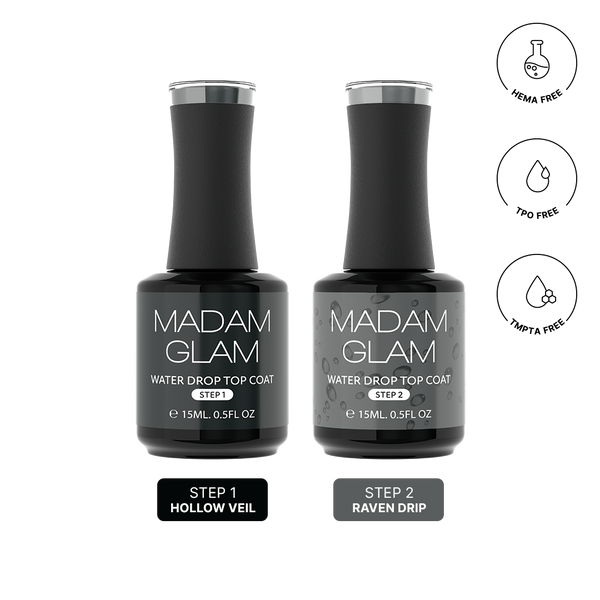 Madam Glam - Gel Polish - 3D Water Drop Black Set