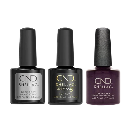CND - Shellac Xpress5 Combo - Base, Top & Rock Royalty (0.25 oz)