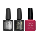 CND - Shellac Xpress5 Combo - Base, Top & Kiss Of Fire (0.25 oz)