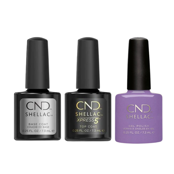CND - Shellac Xpress5 Combo - Base, Top & Lilac Longing (0.25 oz)