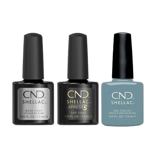 CND - Shellac Xpress5 Combo - Base, Top & Morning Dew (0.25 oz)