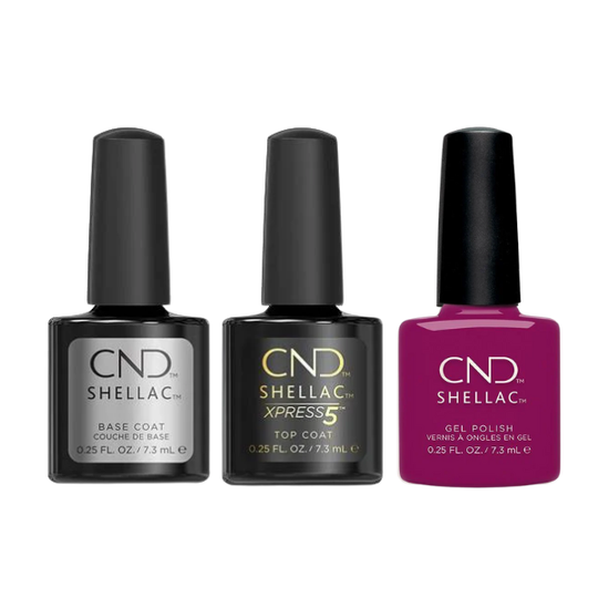 CND - Shellac Xpress5 Combo - Base, Top & Secret Diary (0.25 oz)
