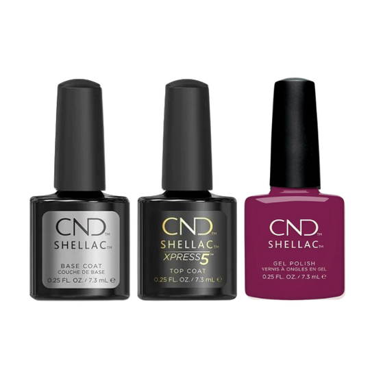 CND - Shellac Xpress5 Combo - Base, Top & Vivant (0.25 oz)