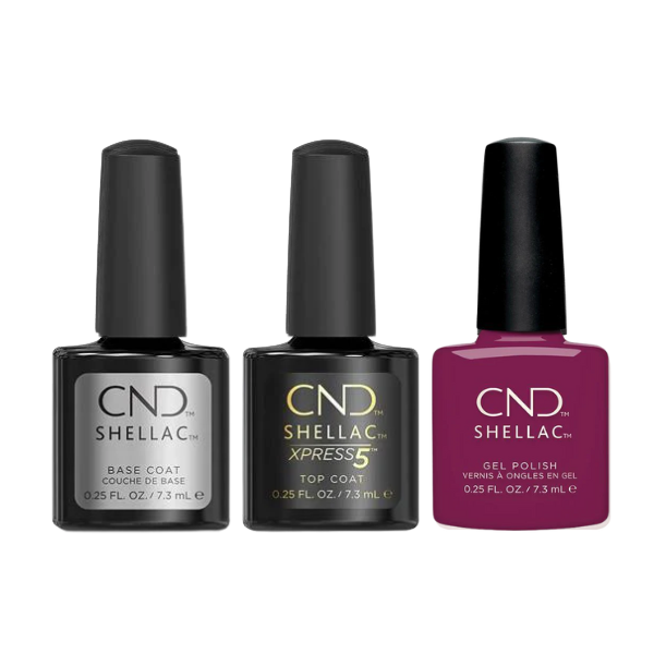 CND - Shellac Xpress5 Combo - Base, Top & Vivant (0.25 oz)