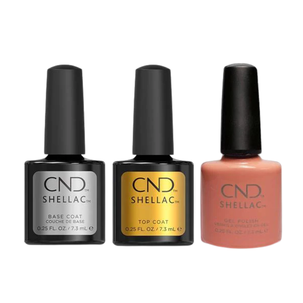 CND - Shellac Combo - Base, Top & Salmon Run