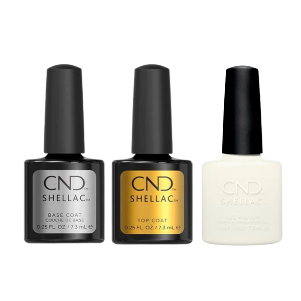 CND - Shellac Combo - Base, Top & White Wedding