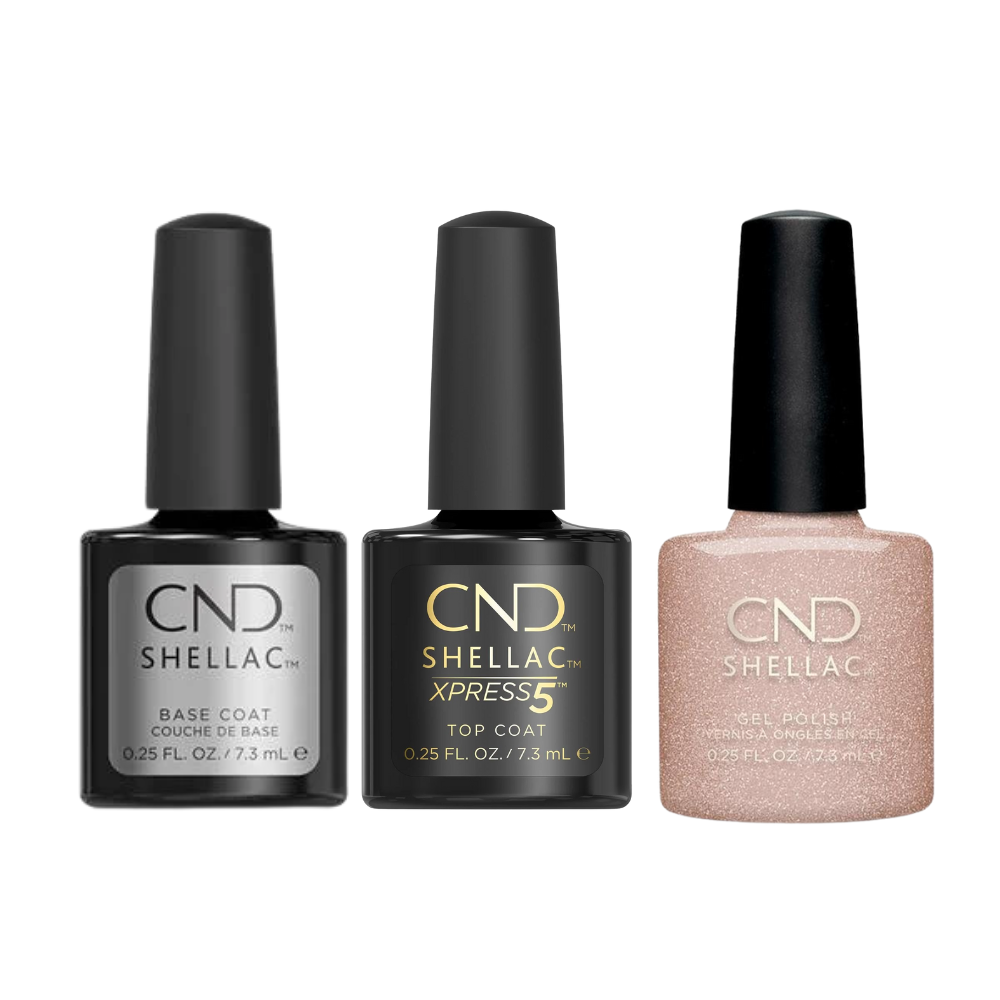 CND - Shellac Xpress5 Combo - Base, Top & Bellini (0.25 oz) – Sleek Nail
