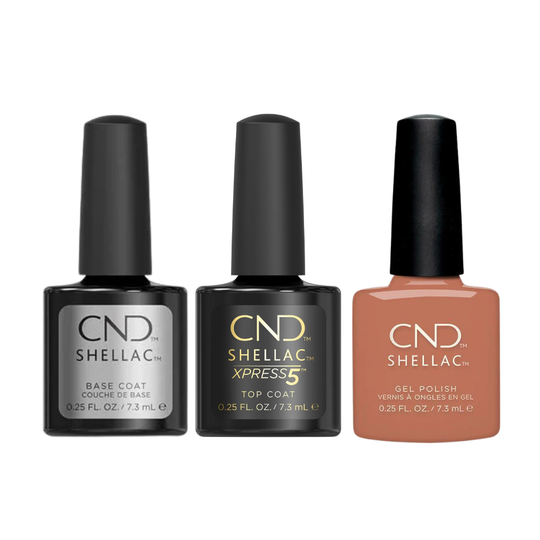 CND - Shellac Xpress5 Combo - Base, Top & Boheme (0.25 oz)