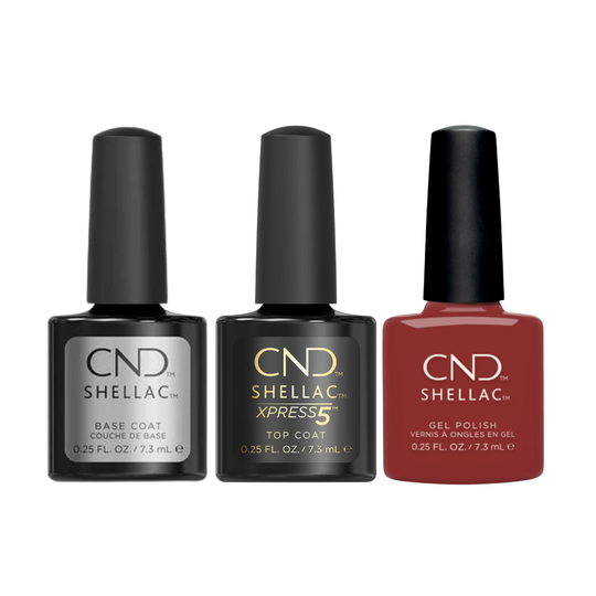 CND - Shellac Xpress5 Combo - Base, Top & Books & Beaujolais
