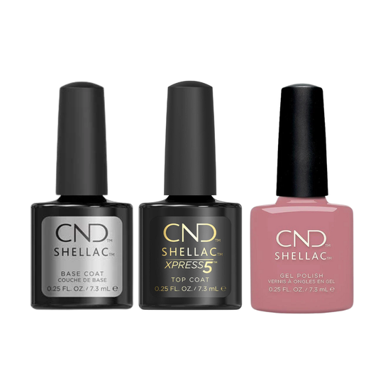CND - Shellac Xpress5 Combo - Base, Top & Fuji Love (0.25 oz)