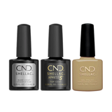 CND - Shellac Xpress5 Combo - Base, Top & Gilded Sage (0.25 oz)