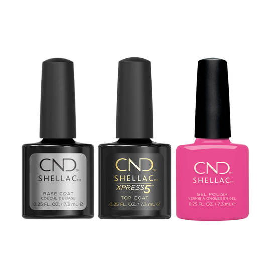 CND - Shellac Xpress5 Combo - Base, Top & In Lust (0.25 oz)