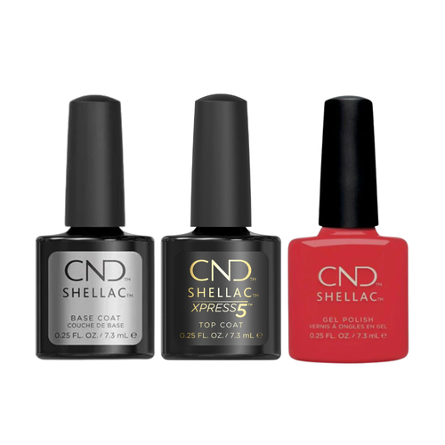 CND - Shellac Xpress5 Combo - Base, Top & Love Letter (0.25 oz)