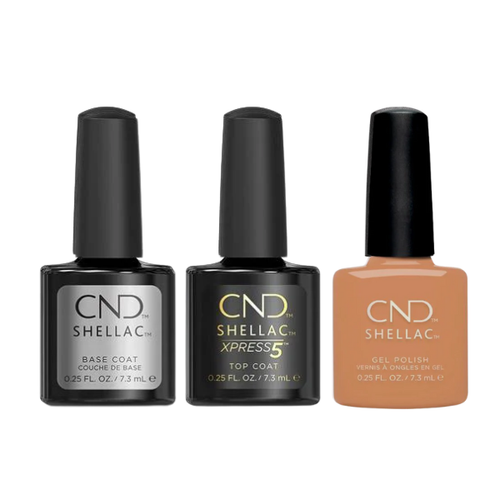 CND - Shellac Xpress5 Combo - Base, Top & Running Latte (0.25 oz)
