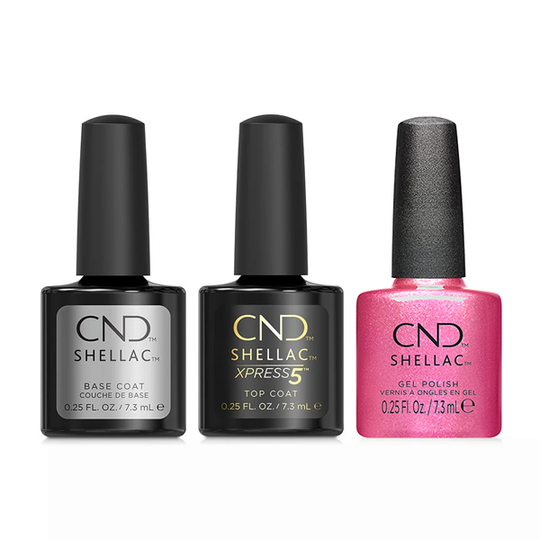 CND - Shellac Xpress5 Combo - Base, Top & Covetable (0.25 oz)