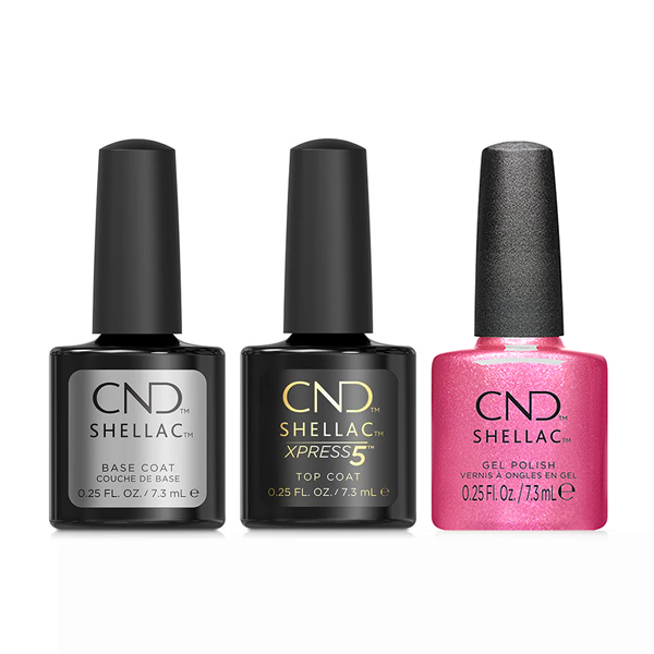CND - Shellac Xpress5 Combo - Base, Top & Covetable (0.25 oz)