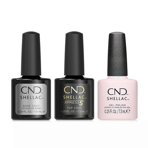 CND - Shellac Xpress5 Combo - Base, Top & Of The Moment (0.25 oz)