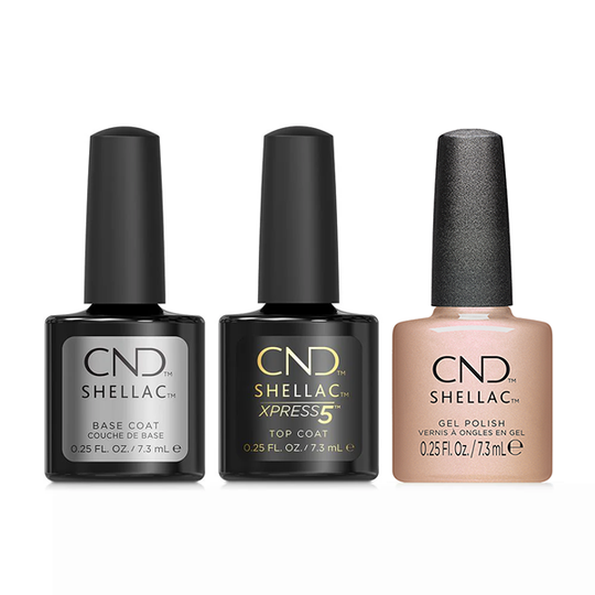 CND - Shellac Xpress5 Combo - Base, Top & Silk Thread (0.25 oz)