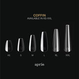 Apres - gel-x tips 2.0 - sculpted coffin short box of tips (600 pcs)