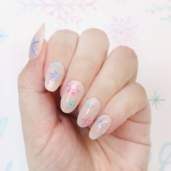 Daily Charme - Holiday 3D Embossed Nail Art Sticker / Colorful Snowflake