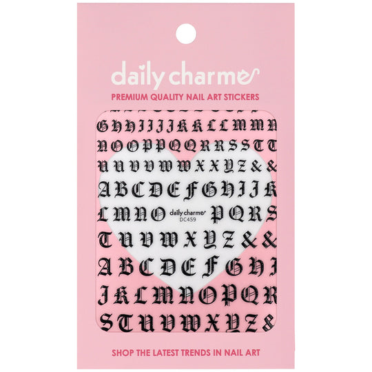 Daily Charme - Nail Art Sticker - Gothic Letters