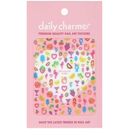 Chic Nail Art Sticker - Neon Paradise