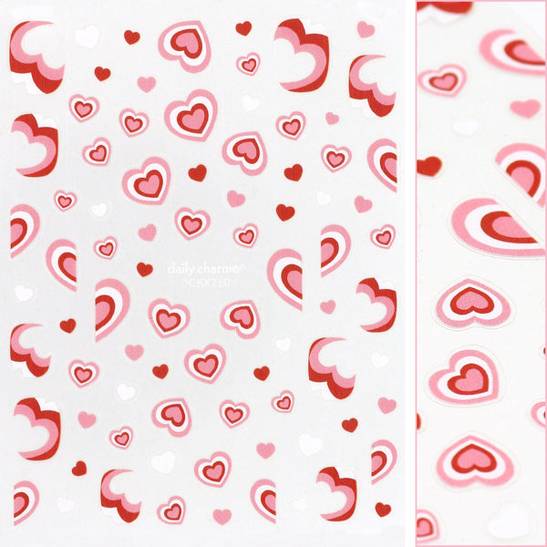 Daily Charme - Valentine Nail Art Sticker Retro Hearts