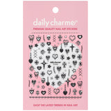 Daily Charme - Bejeweled Nail Art Sticker - Dark Romance