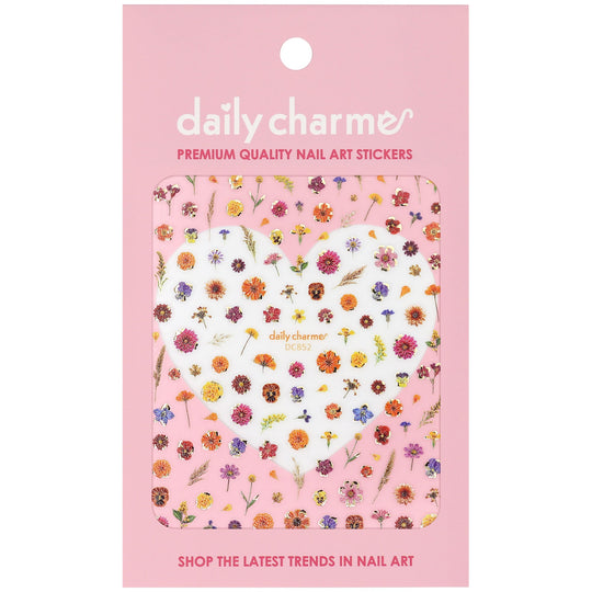 Daily Charme - 3D Embossed Nail Art Sticker - Autumn Petals