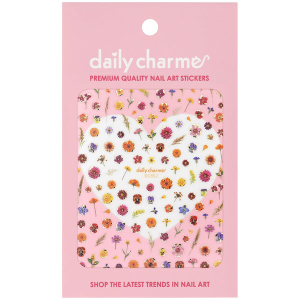 Daily Charme - 3D Embossed Nail Art Sticker - Autumn Petals