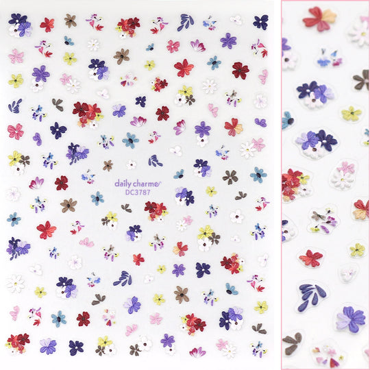 Daily Charme - 3D Embossed Nail Art Sticker / Petite Petals