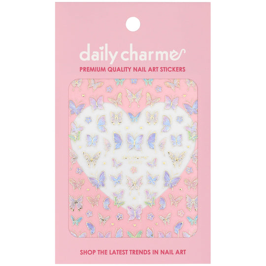 Daily Charme - 3D Embossed Nail Art Sticker – Gilded Butterfly