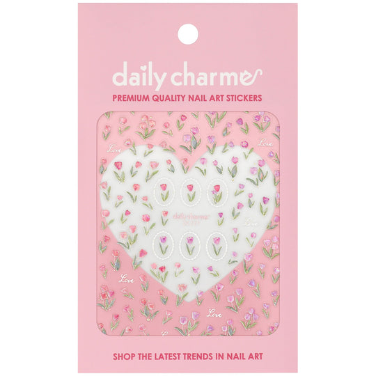 Daily Charme - 3D Embossed Nail Art Sticker – Tulip Love