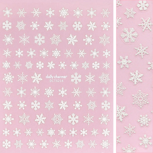 Daily Charme - Holiday 3D Embossed Nail Art Sticker / Icy Snowflake