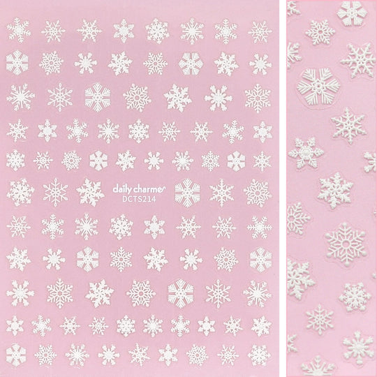 Daily Charme - Holiday 3D Embossed Nail Art Sticker / Icy Snowflake