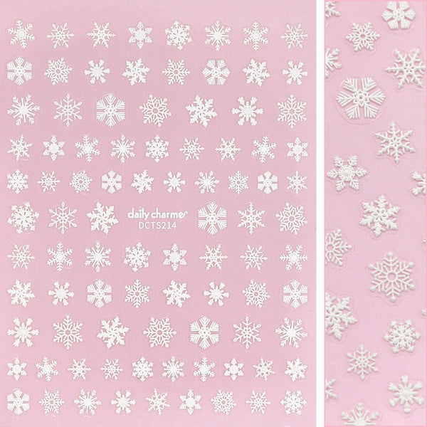 Daily Charme - Holiday 3D Embossed Nail Art Sticker / Icy Snowflake