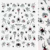 Daily Charme - Halloween Bejeweled Nail Art Sticker - Spider Webs