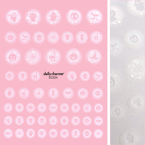 Daily Charme - Spooky Halloween Nail Art Sticker - Airbrush Boo Bash