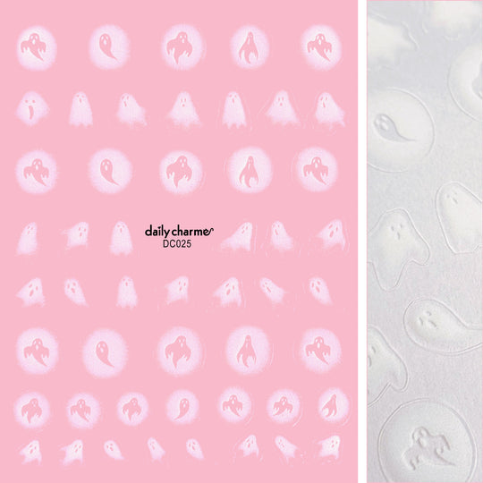 Daily Charme - Spooky Halloween Nail Art Sticker - Airbrush Ghosties