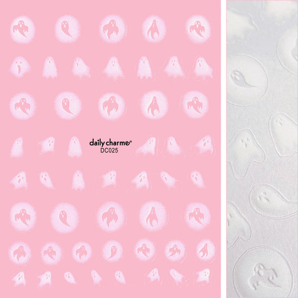 Daily Charme - Spooky Halloween Nail Art Sticker - Airbrush Ghosties