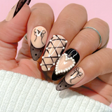 Daily Charme - Kawaii Nail Art Sticker – Ribbon Reverie – Black