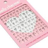 Daily Charme - Kawaii Nail Art Sticker – Ribbon Reverie – Black