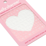 Daily Charme - Kawaii Nail Art Sticker – Ribbon Reverie – White